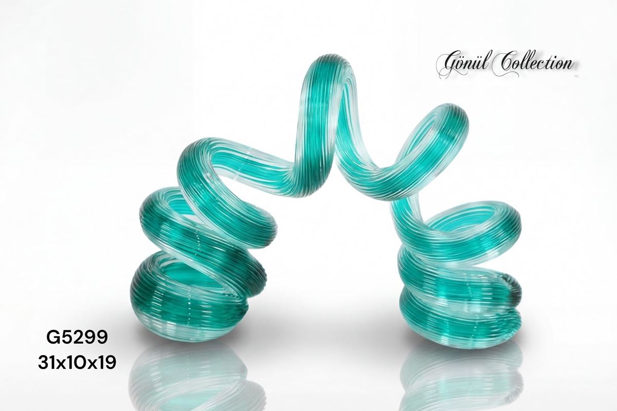 DEKORATİF CAM EŞYA 31X10X19.5 CM resmi