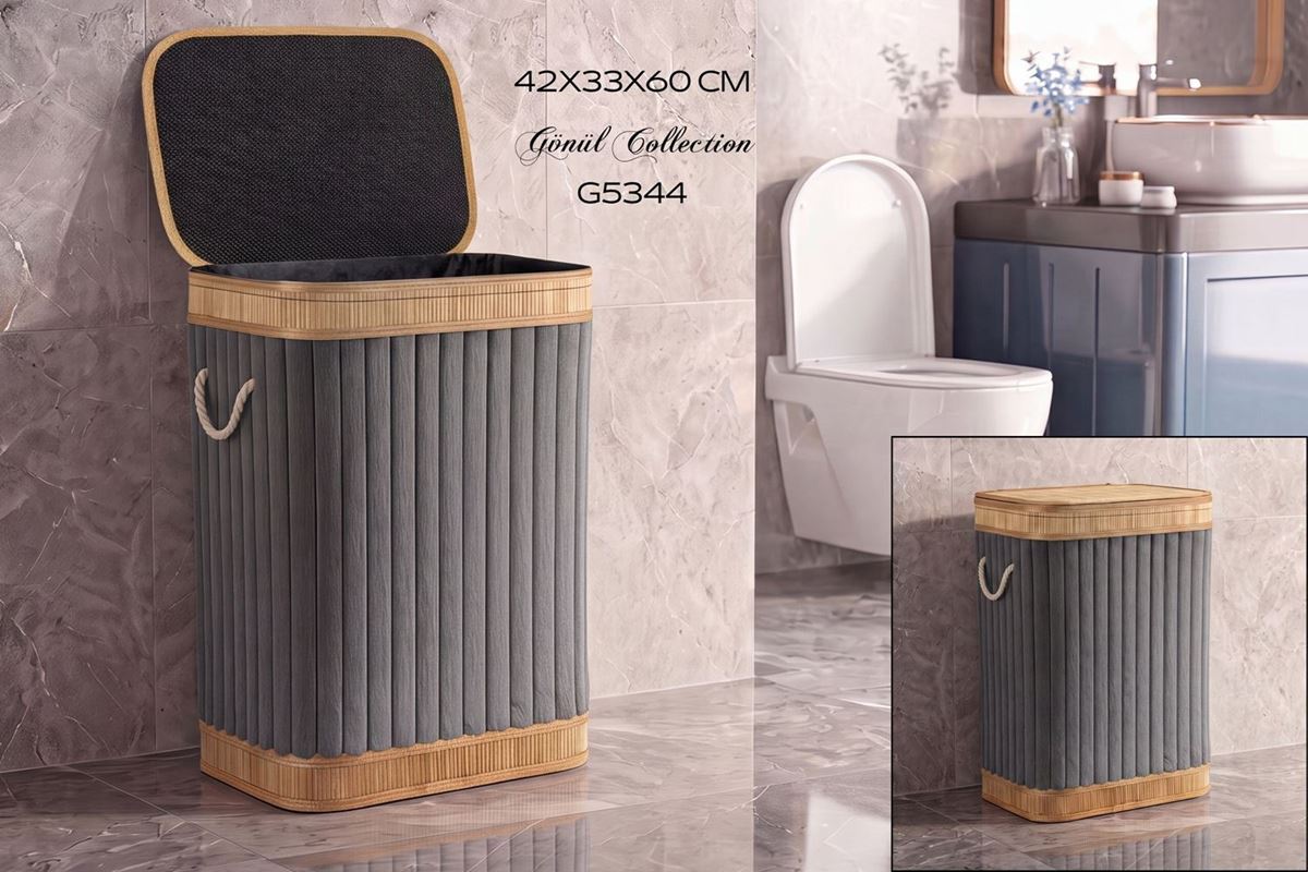 BAMBU ÇAMAŞIR SEPETİ 40X30X60 resmi