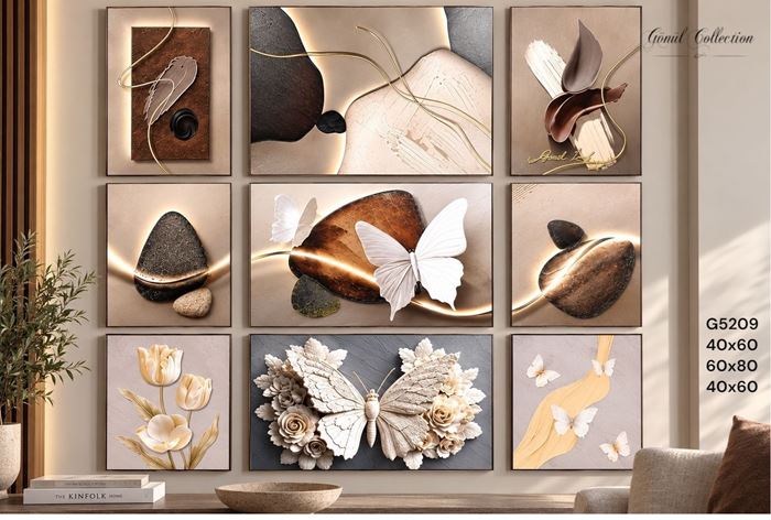 DEKORATİF RESİM TABLO SET40x60-60x80-40x 60 resmi