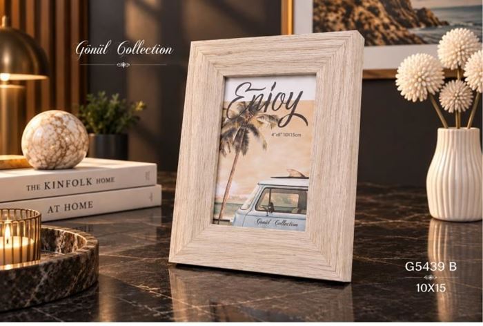 Ahşap Resim Çerçevesi Beyaz 10x15cm K:72 resmi