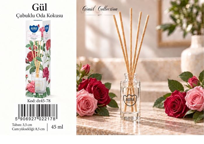 ÇUBUKLU ODA KOKUSU ROSE resmi